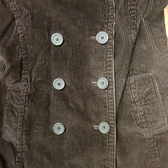 Sonoma Life+Style Corduroy Blazer Jacket Womens Size S Dark Brown Cotton Pockets - Picture 8 of 14